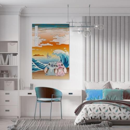 STITCH & ANGEL - Japon - Poster 61 x 91cm