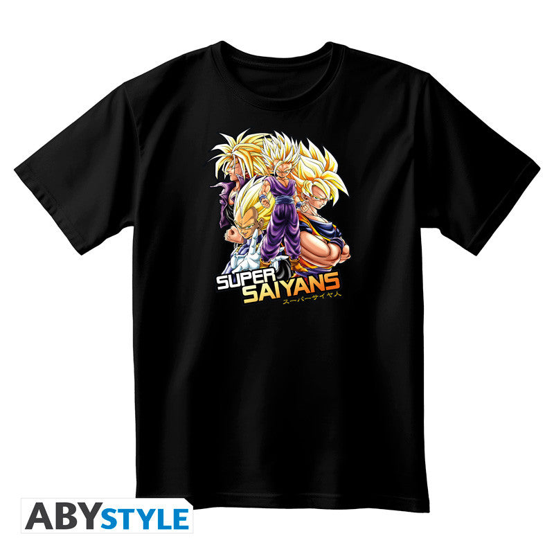 DRAGON BALL - T-Shirt DBZ Saiyans Unisexe Noir