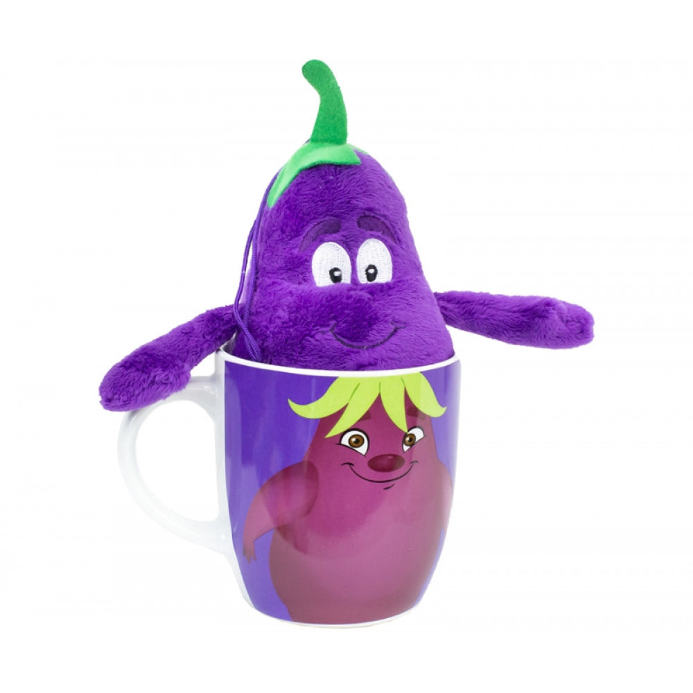 Godness Gang Mug + Peluche Hug Aubergine