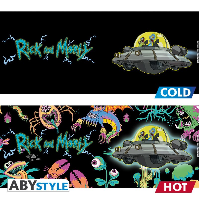 RICK & MORTY - Mug thermoréactif - 460 ml - Vaisseau Spatial