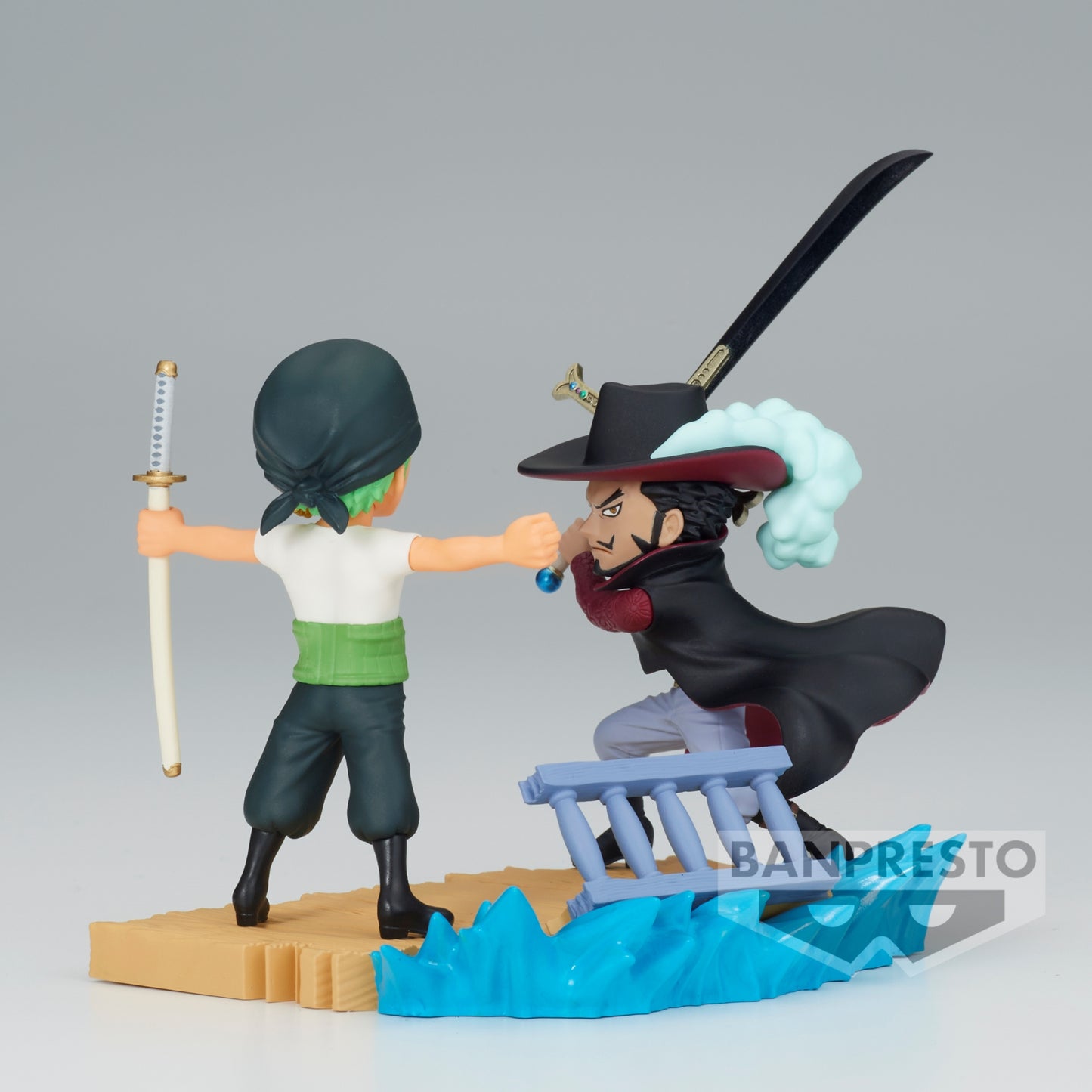 ONE PIECE - Zoro VS Mihawk - Figurine WCF Log Stories 7cm