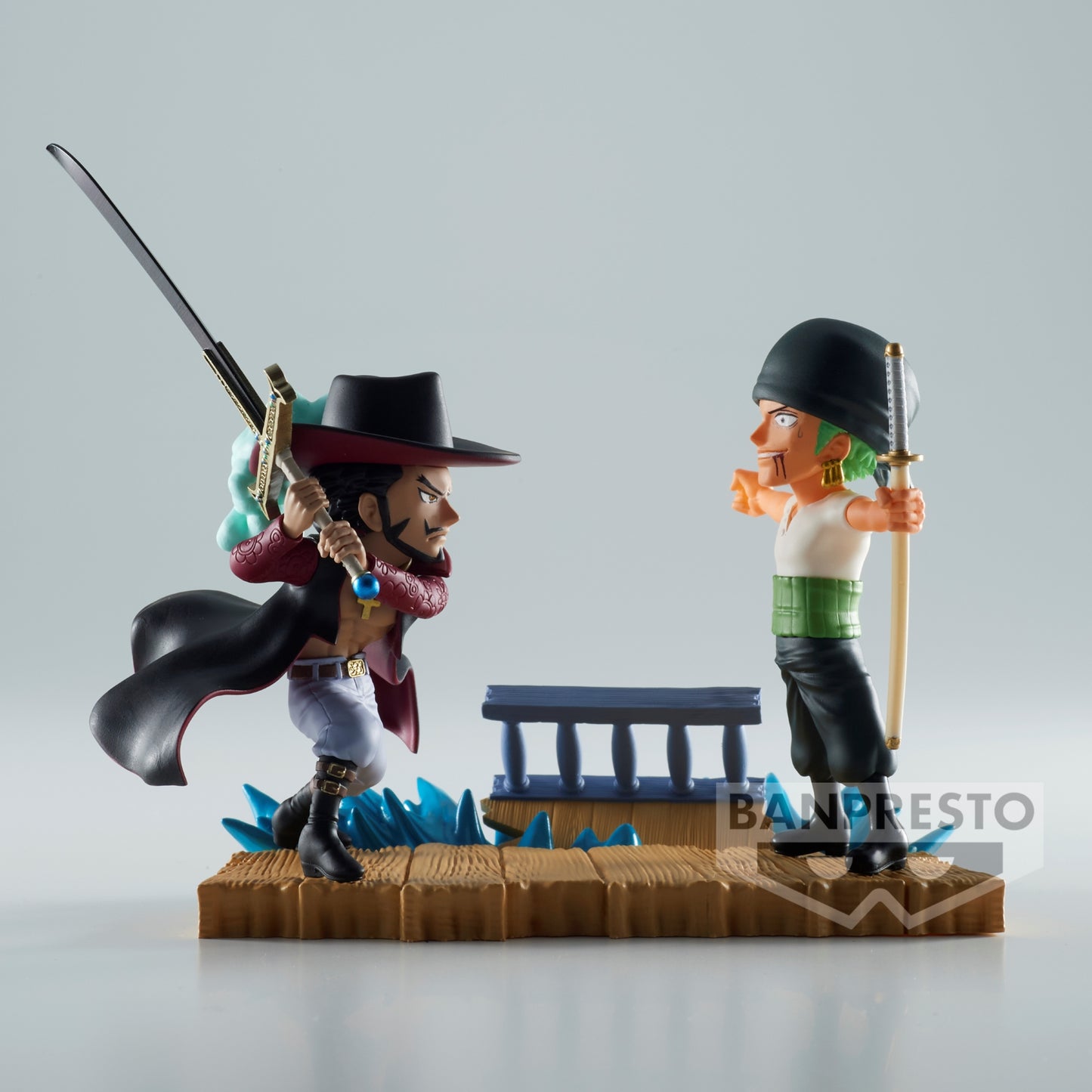 ONE PIECE - Zoro VS Mihawk - Figurine WCF Log Stories 7cm