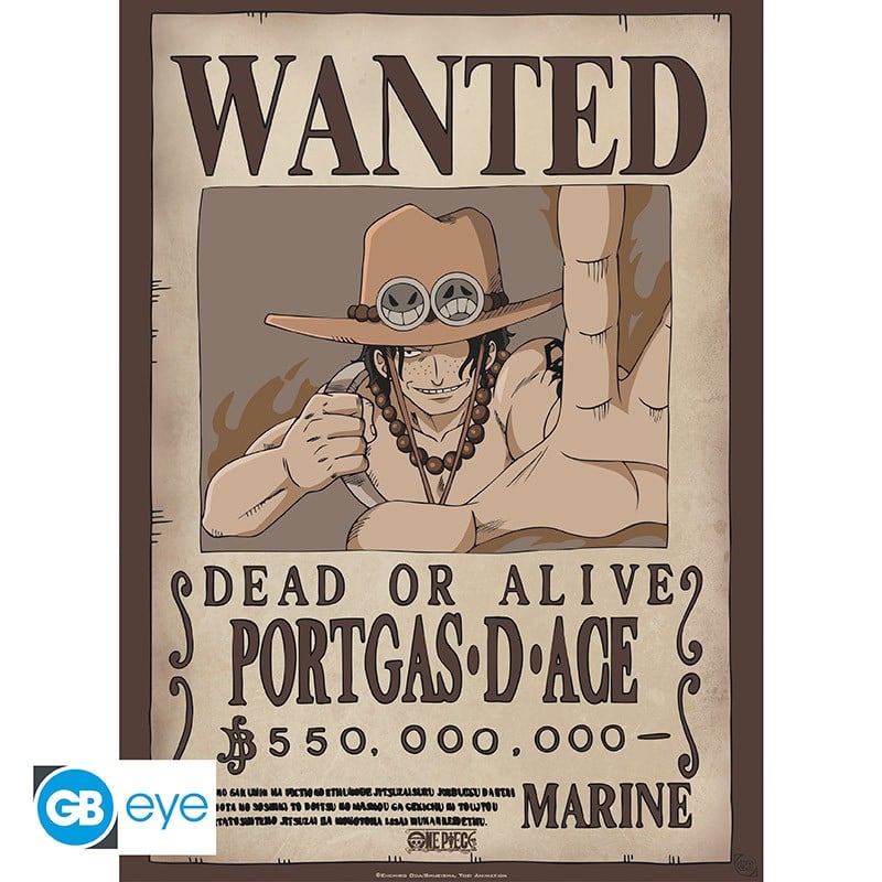 ONE PIECE - Wanted Luffy & Ace - Set de 2 posters '52x38'