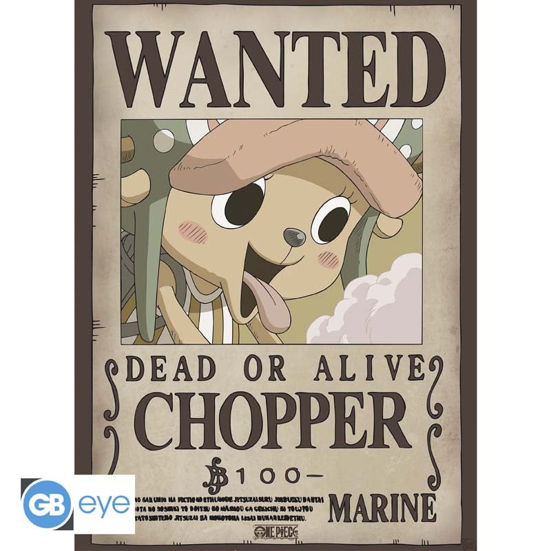ONE PIECE - Wanted Chopper & Brook - Set de 2 posters '52x38'