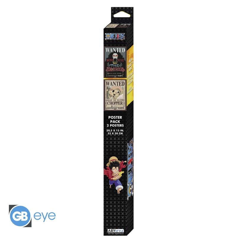 ONE PIECE - Wanted Chopper & Brook - Set de 2 posters '52x38'