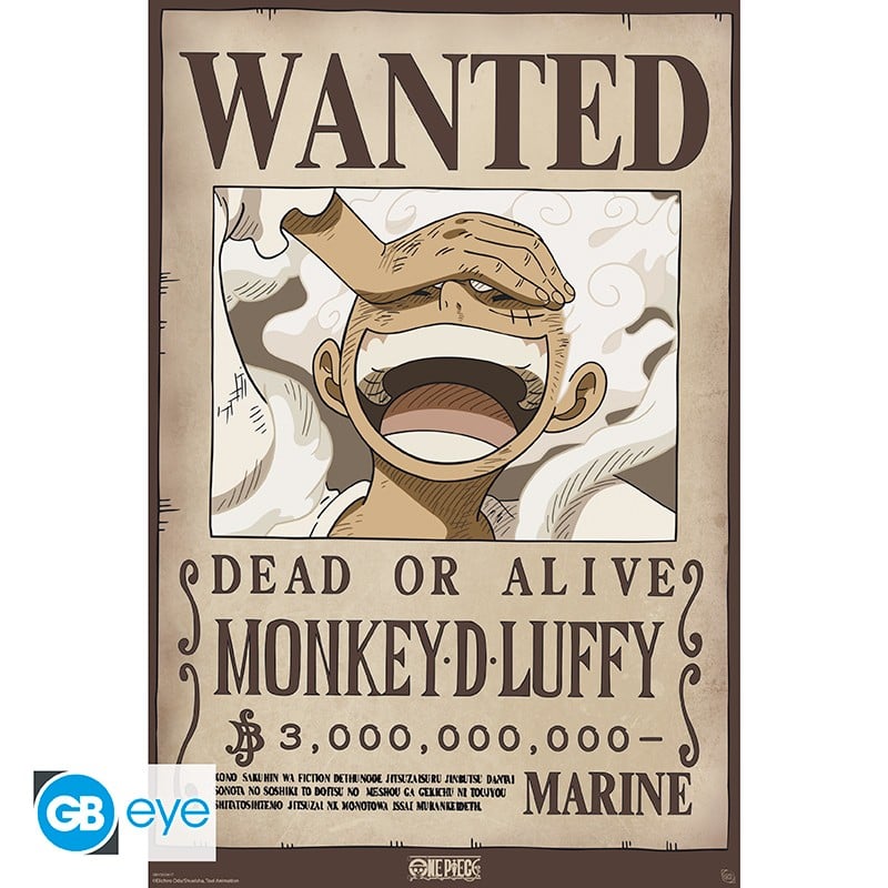 ONE PIECE - Wanted Luffy Wano - Poster 91x61cm