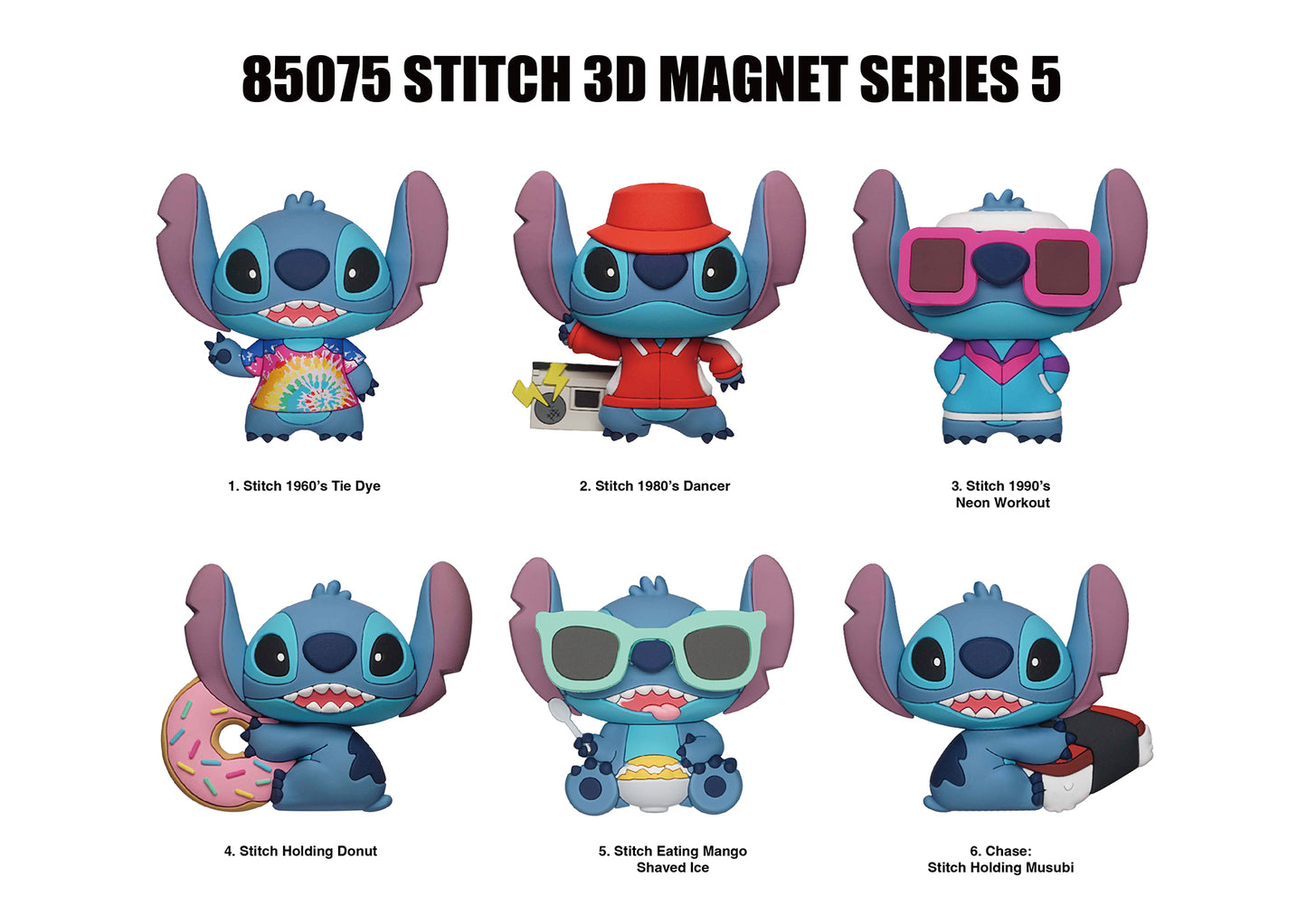 STITCH - Serie 5 - 3D Foam Magnets in blind bags (mystère)