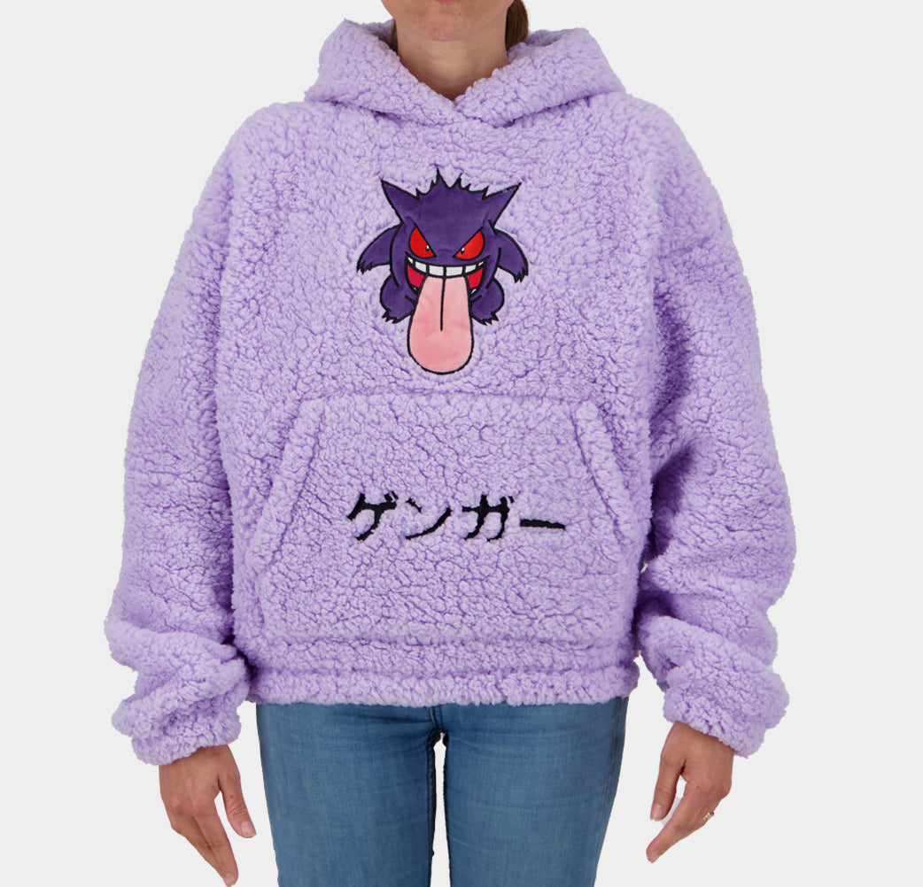 POKEMON - Ectoplasme - Pull à Capuche Teddy pour Femme (S)