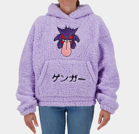 POKEMON - Ectoplasme - Pull à Capuche Teddy pour Femme (S)