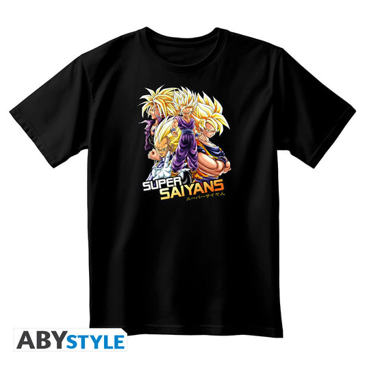 DRAGON BALL - T-Shirt DBZ Saiyans Unisexe Noir